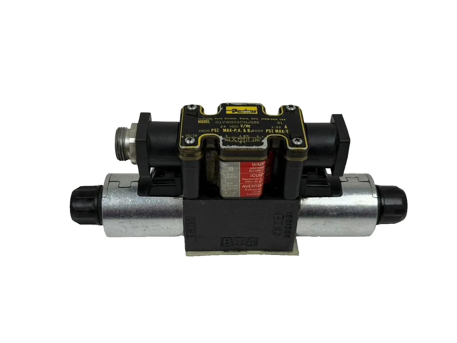 USED PARKER D1VW004CNJG56 CONTROL VALVE 24VDC 5000PSI