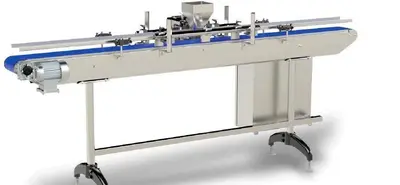 Unused EndFlex Tabletop Indexing Conveyor – 100" L, Jar Filling Integration