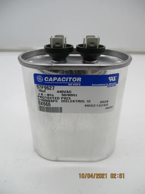 GE Component 97F627 New Capacitor (50/60 Hz, 440 Vac, 15uf)