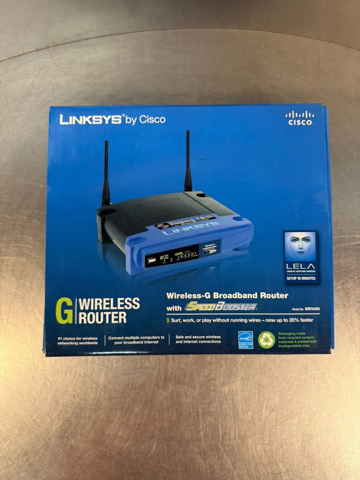 Linksys WRT54GS 2.4Ghz G Wireless Router- No power cord (7.5.5)