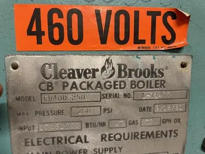 USED 1981 CLEAVER BROOKS CB400-250