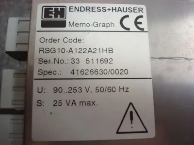 Endress + Hauser RSG10-A122A21HB Memo-Graph Chart Recorder Used