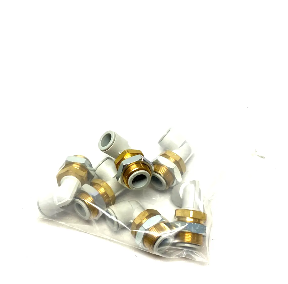 USED SMC PUSH-TO-CONNECT BULKHEAD MALE ELBOW FITTING 12MM