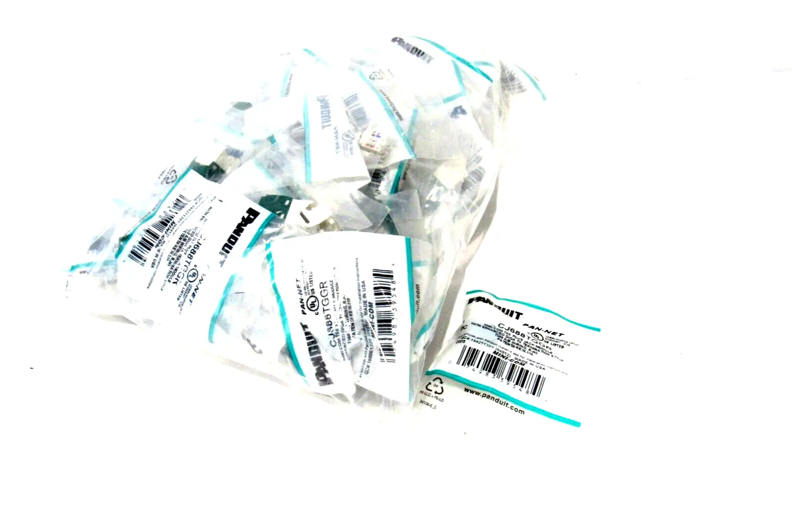 LOT OF 72 NEW PANDUIT CJ688TGGR MINI-COM MODULES