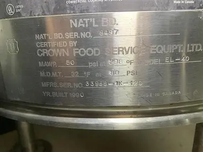 Vulcan-Hart 40 Gallon SS Electric Kettle