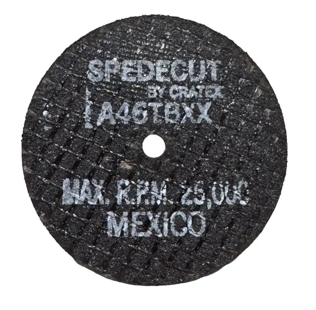 Cratex 3" x 1/8" x 1/4" Cut Off Wheels 46 Grit Aluminum Oxide 50 Pack