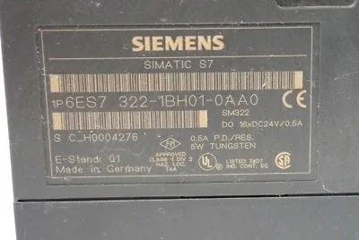 USED SIEMENS 6ES7-322-1BH01-0AA0 OUTPUT MODULE 6ES73221BH010AA0