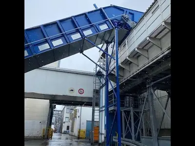 USED 2018 HUBER RHIHPV 120 CONVEYOR SYSTEM WITH LOADING BUNKER