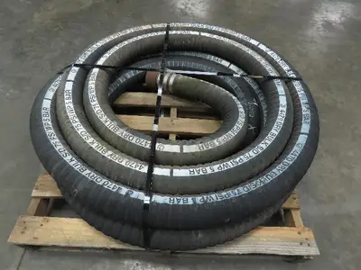 Jason 4470 Dry Bulk Material Suction Hose 3" ID x 50' Gum Rubber 75 PSI