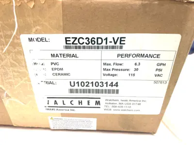 USED WALCHEM EZ SERIES ELECTRONIC METERING PUMP 6.3GPH 150PSI MAX