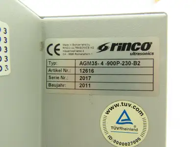 Rinco Ultrasonics AGM35-4-900P-230-B2 Ultrasonic Generator for Plastic Welding