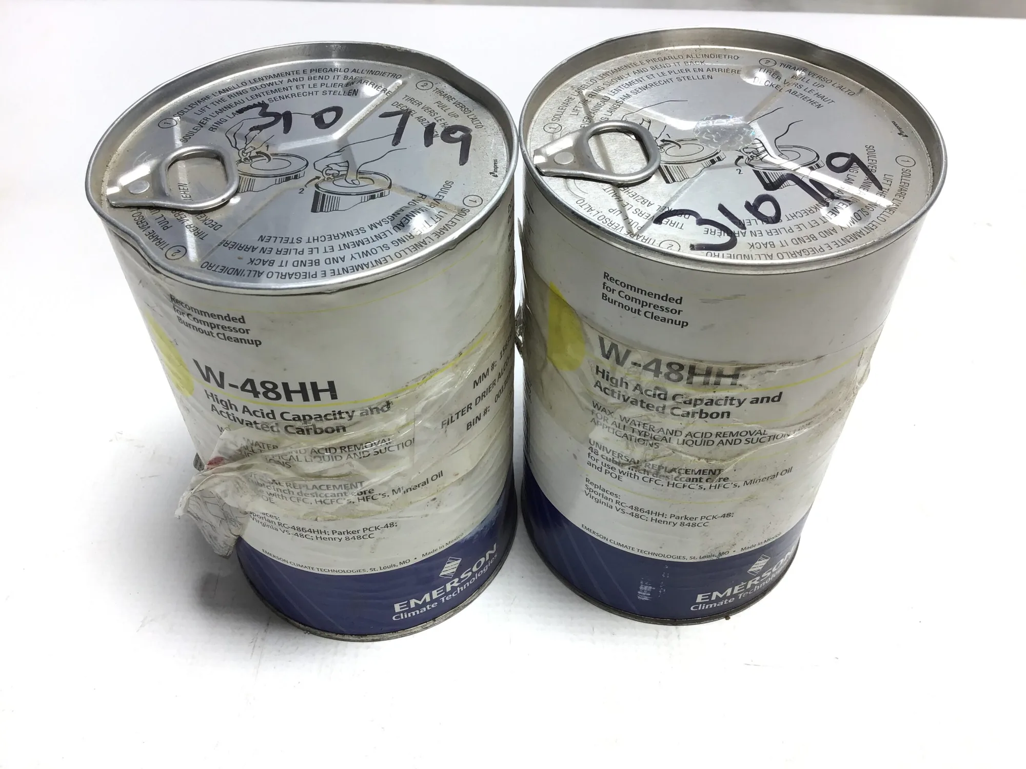 Emerson W-48HH Carbon Wax/Water/Acid Removal (Lot of 2)