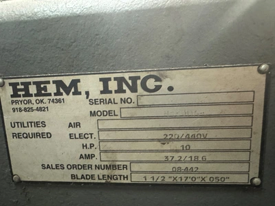 2008 HEM H130HA-C Horizontal Band Saws | Bayou Machinery (8)