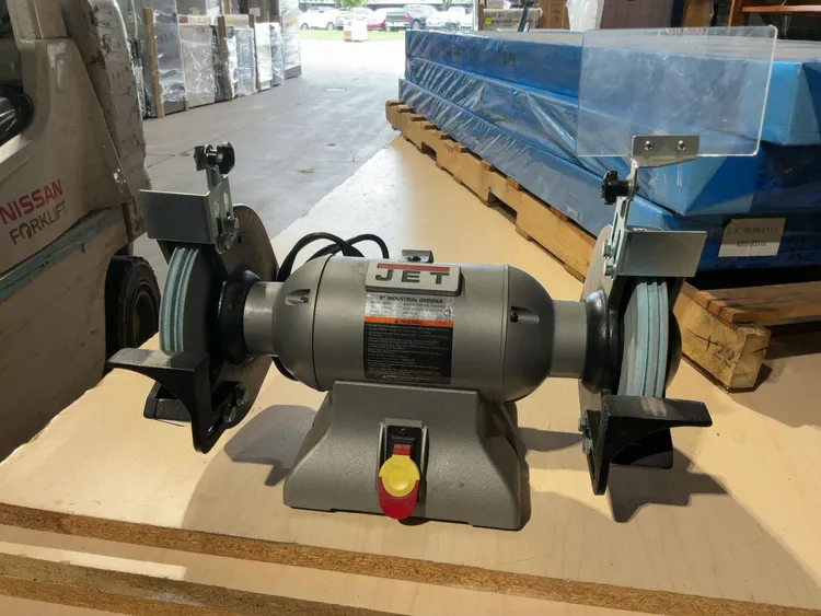 Used JET 8” INDUSTRIAL BENCH GRINDER Pedestal Type Grinders (Double End) Michigan US | Miedema Asset Management Group #1424942