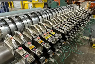 USED LANGSTON TWO DRUM SLITTER REWINDER