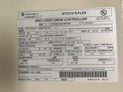 USED SQUARE D ATV212 S-FLEX