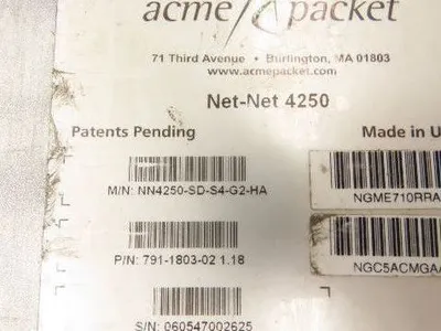 Acme Packet NN4250-SD-S4-G2-HA Net-Net Session Director 1U PCMCIA Ethernet