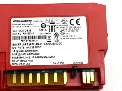USED ALLEN-BRADLEY POINT GUARD I/O 8PT 24VDC SAFETY OUTPUT MODULE