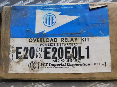 ITE E20E0L1 Overload Relay Kit for Size 3 Starters Class E20 600VAC New