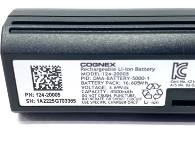 New | in-Stock Cognex Rechargeable Lithium-Ion Battery 3.69V 4500mAh Capacity Batteries Michigan US | Maverick Industrial Sales #1402902