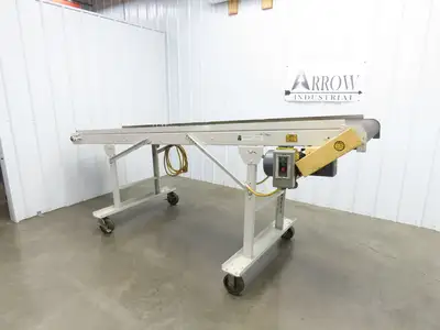 Wardcraft 24"x 10' Portable Incline Belt Conveyor .33Hp 3PH Chain Drive 36FPM