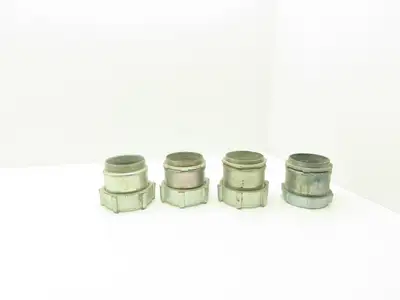 3 1/2" EMT Conduent Compression Connector Steel W Cast Iron Nut Lot of 4