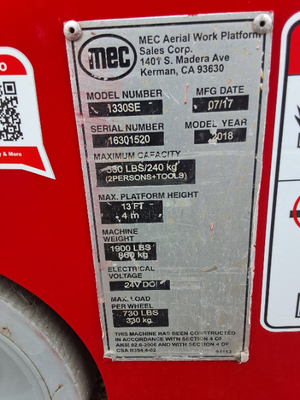 USED 2017 MEC 1330SE