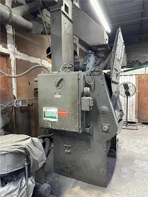 USED WHEELABRATOR 5 CU FT TUMBLAST SHOT BLAST  MACHINE