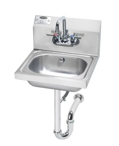Krowne HS-4 Wall Mount Commercial Hand Sink w/ 12 1/2"L x 9 3/4"W x 5 7/8"D Bowl, Gooseneck Faucet