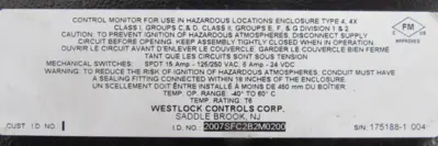 NEW WESTLOCK 2007SFC2B2M0200 POSITION MONITOR