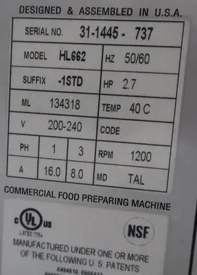 USED HOBART HL662