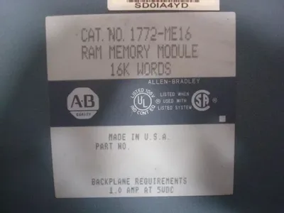 Allen Bradley 1772-ME16 PLC-2 16k Word RAM Memory Module Used