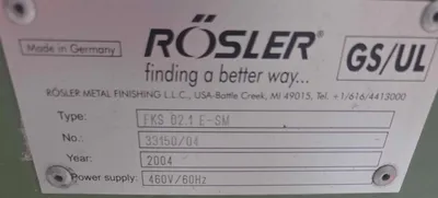 Used 2004 ROSLER FKS 02.1 Vibratory Machines Ohio US | Mohawk Machinery #1711232