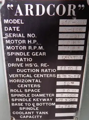 16 STAND ARDCOR ROLL FORMER