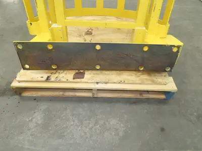 Industrial Mezzanine OSHA Ladder 7' Floor Height Cage Safety Steel Railing