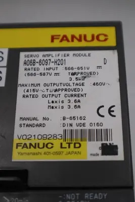 FANUC A06B-6097-H201 SERVO AMPLIFIER STOCK 114B