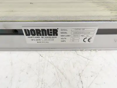 Dorner 2200 Series Flat Belt Conveyor 24"W x 36"L 24V End Drive