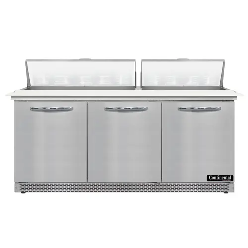 Continental D72N18C-FB 72" Designer Line Sandwich/salad Prep Table W/ Refrigerated Base, 115v