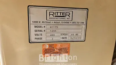 USED 2005 RITTER R1175 USED, VERY HEAVY DUTY SHAPER WITH SILVER FEEDER