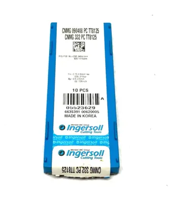 USED INGERSOLL CUTTING RHINOTURN CHIPBREAKER INSERT CNMG090408PC TT8125
