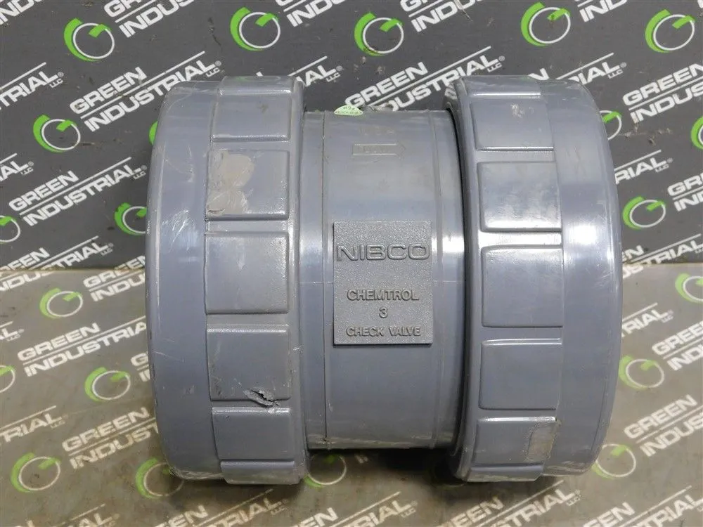 Nibco Chemtrol 3 in PVC Check Valve Used