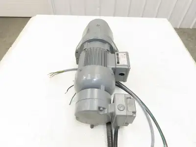 Eberhard Bauer G13-10/DK 74-178-AS/M Inline Gearmotor w/Brake 32rpm 277/480V 3PH