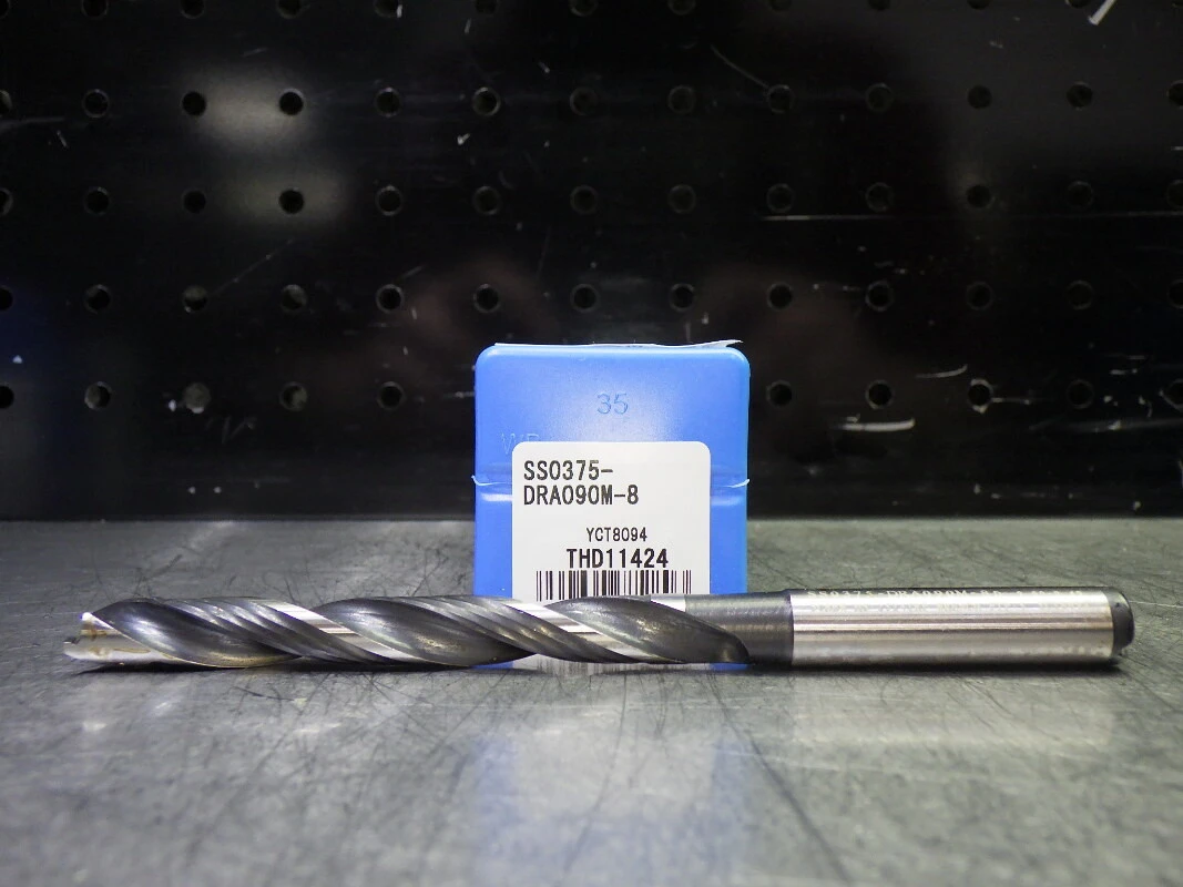 Kyocera .3543-.3736" Coolant Thru 8xD Drill 3/8" Shank SS0375DRA090M8 (LOC1549)