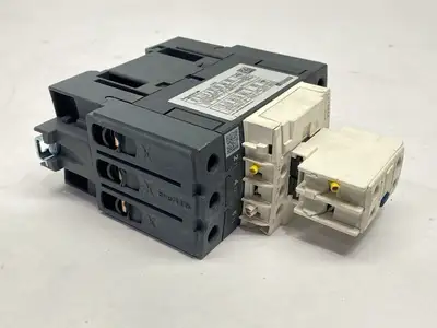USED SCHNEIDER ELECTRIC THERMAL OVERLOAD CONTACTOR 3-POLE 65A W/ LADN20
