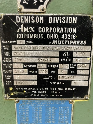 Denison 8-Ton Multipress