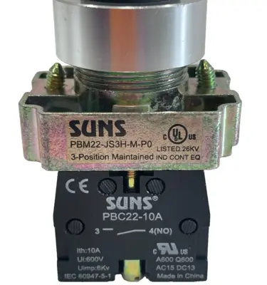 NEW SUNS PBM22-JS3H-M-P0 JOYSTICK 3 POSITION PBC22-10A PBM22JS3HMP0