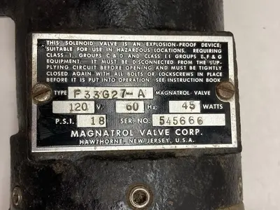 New | in-Stock MAGNATROL F33G27-A Solenoid Valves Ohio US | Surplus Asset Holdings #1365831