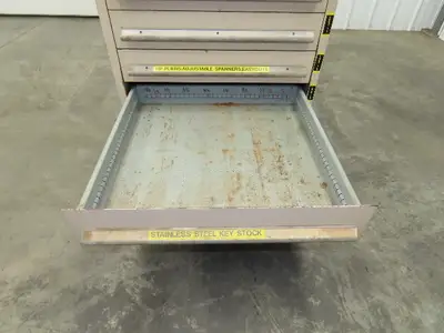 14 Drawer Industrial Tooling Storage Cabinet 30x29x61" Lyon Lista Vidmar Box
