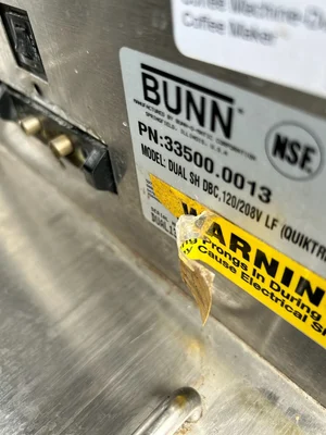 59-0028 Bunn Dual Coffee Maker SH DBC
