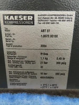 2004 KAESER COMPRESSORS, INC. ASD 40S T Air Compressors | MD Equipment Services LLC (11)
